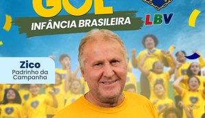 Zico entra em campo com a LBV em campanha pela infância brasileira
