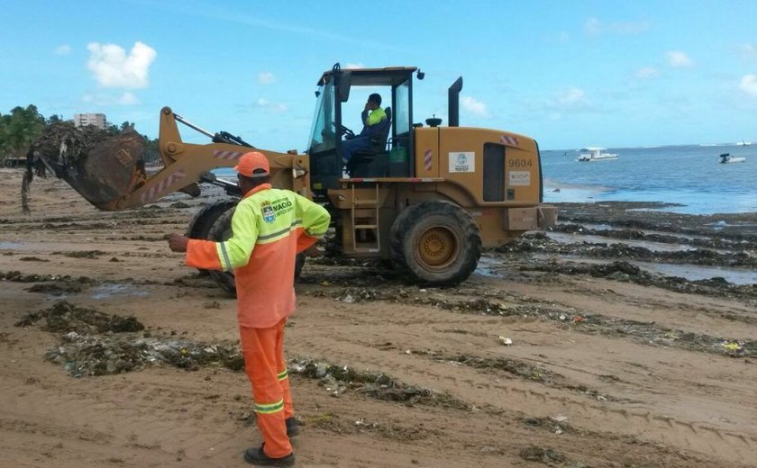 Mais de 170 toneladas de lixo são retiradas da orla de Ponta Verde