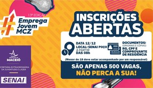 Prefeitura de Maceió abre inscrições para mais uma edição do Emprega Jovem