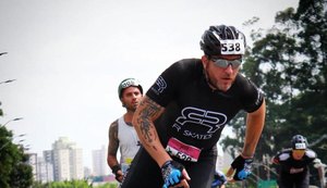 Bicampeão Brasileiro e Sul-americano de patinação Freestyle Slalom, Rodrigo Morgado ministra treino de patins