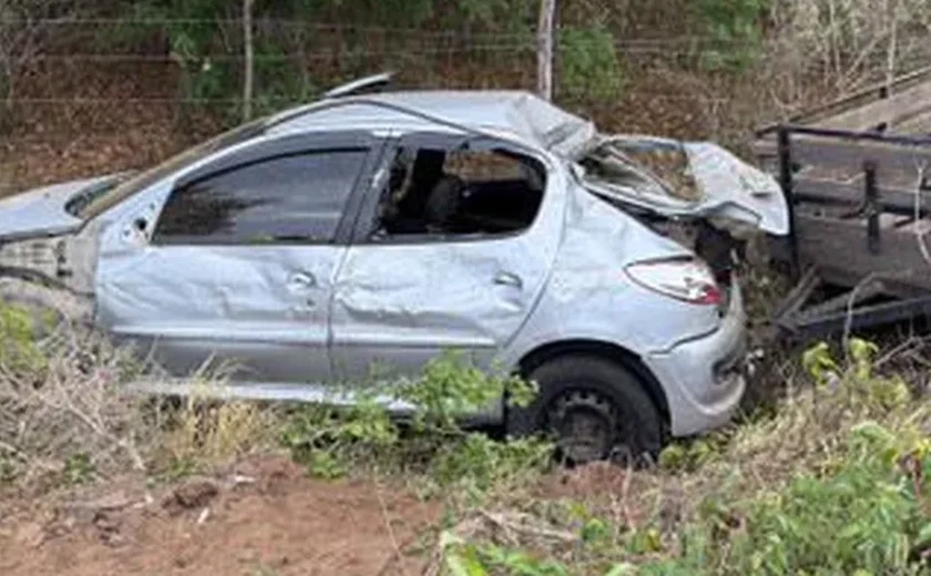 Animal transportado em carro com reboque morre na AL-220 em Piranhas após acidente