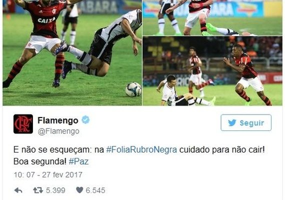 Flamengo ironiza Vasco nas redes sociais; dirigente alfineta o Flu