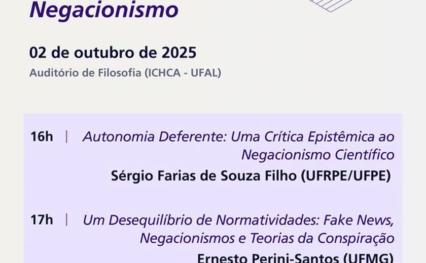 Negacionismo e fake news são temas de evento da pós-graduação em Filosofia
