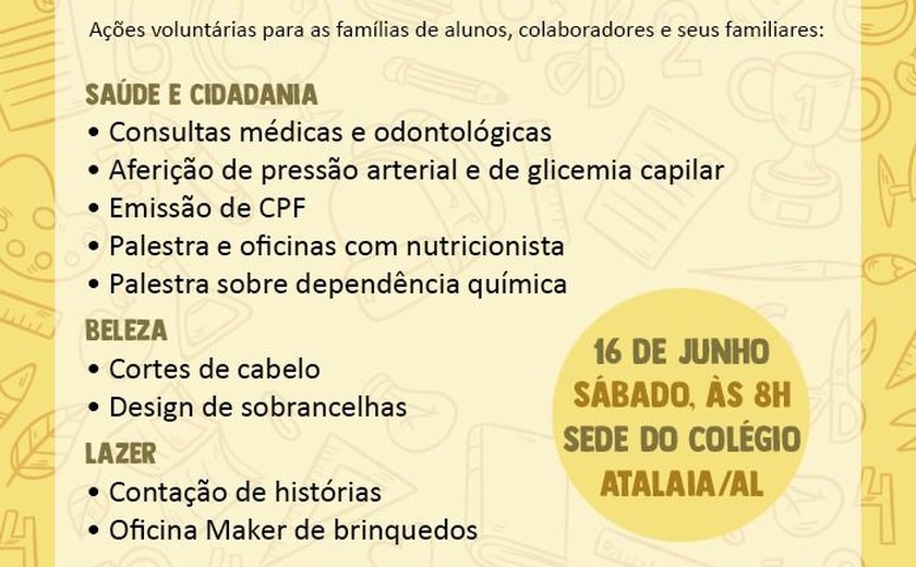 Colégio Inovar realiza Dia da Família com ações gratuitas