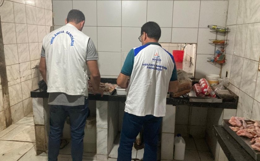 Vigilância Sanitária apreende 90 kg de carne estragada e interdita frigorífico