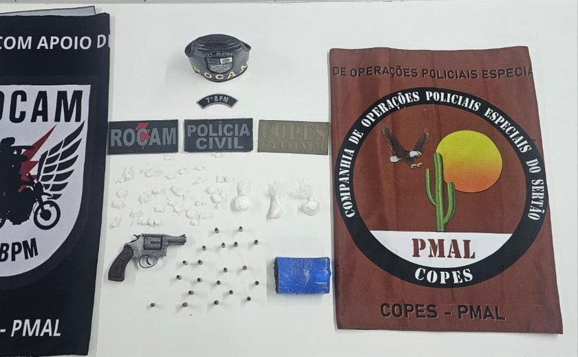 PM-AL apreende armas e drogas durante operações integradas no Sertão