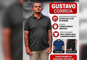 Família procura jovem de 29 anos desaparecido desde segunda-feira