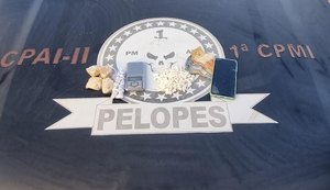 PM prende suspeito de violência doméstica e apreende drogas no interior