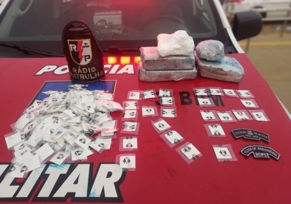 3° BPM apreende mais de 300 papelotes de cocaína e PMP prende suspeito de violências doméstica