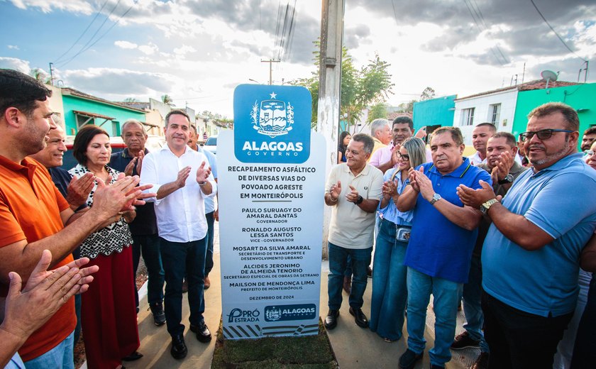 Governador inaugura pavimentação de ruas em Monteirópolis