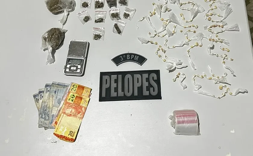 Jovem de 18 anos é presa por tráfico de drogas durante ação da PM em Arapiraca