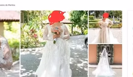 Casal perde vestido de noiva de R$ 20 mil em golpe após venda online