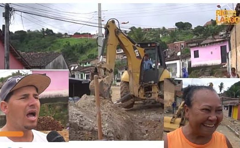 Moradores elogiam Prefeitura de Rio Largo por resolver crônico problema na periferia