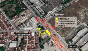 Setrand altera trânsito do entorno do Viaduto da PRF a partir de quinta-feira (1º)