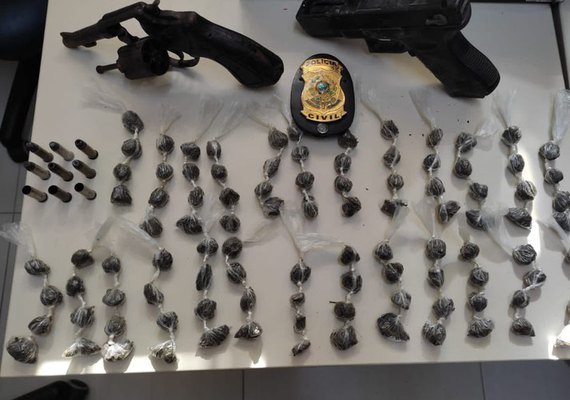 Homem é preso em Batalha pelos crimes de tráfico de drogas e posse ilegal de arma