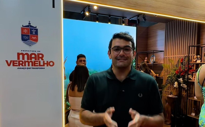 Depois de expor as belezas de Mar Vermelho na Feira dos Municípios, prefeito faz convite para conhecer a “Suíça Alagoana”
