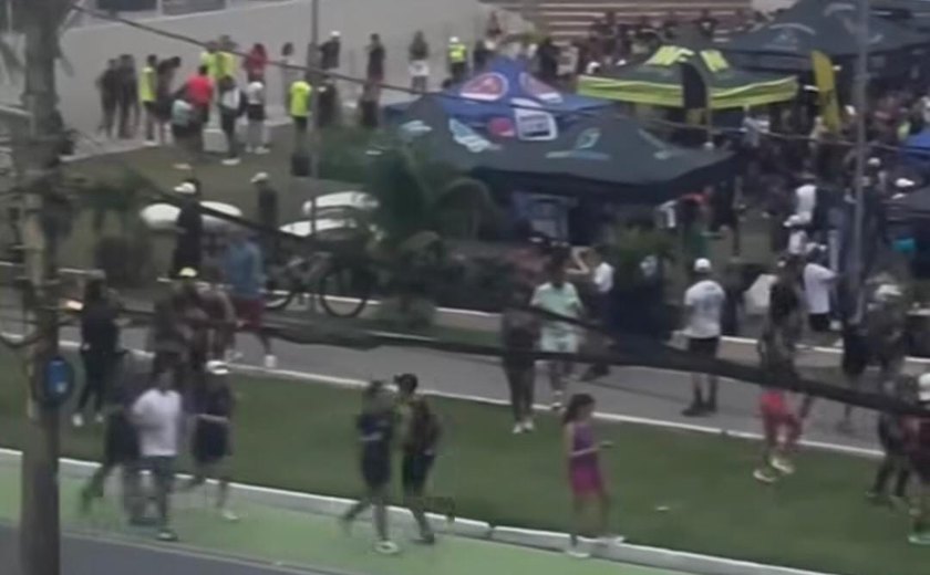 Moradora reclama de barulho de grupos de corrida na orla de Maceió e vídeo viraliza