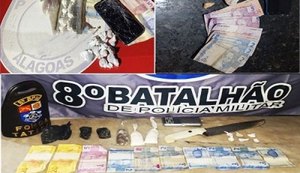 Unidades registram prisões por tráfico de drogas e recuperam motocicleta roubada