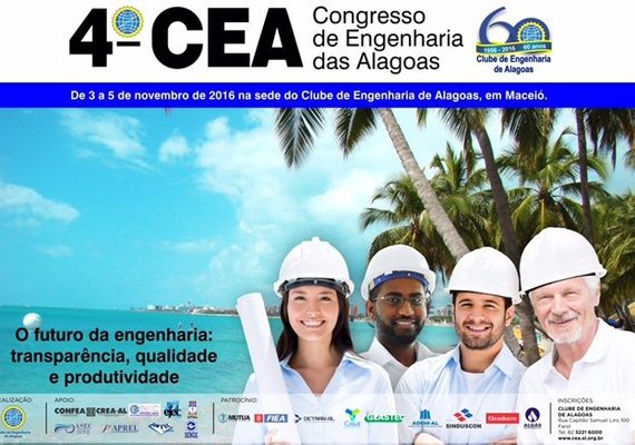 Congresso de Engenharia das Alagoas começa na próxima quinta (03)