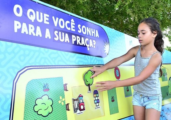 Prefeitura de Arapiraca leva crianças para pensar projetos de revitalização das praças