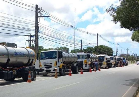 BRK triplica frota de caminhões-pipa e levará mais de 375 mil litros de água à população