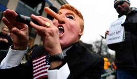 Washington tem pequenos protestos contra a posse de Donald Trump