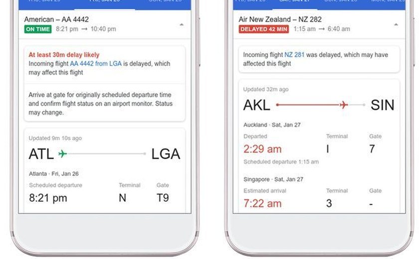 Google utiliza inteligência artificial para prever atrasos em voos