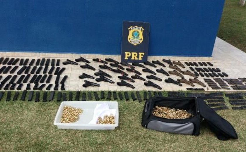 Polícia Rodoviária Federal apreende armas que iam para o Rio de Janeiro