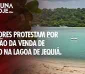 Pescadores protestam contra proibição da venda de pescado na Lagoa de Jequiá