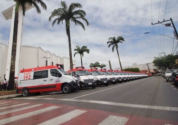 Governo de Alagoas investe R$ 3,8 milhões em 20 novas ambulâncias para o Samu