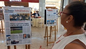 Tribuna Independente comemora 18 anos com exposição de capas históricas no Maceió Shopping