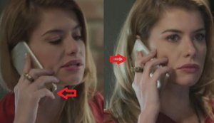 Falha em 'Rock Story': Alinne Moraes comete gafe com celular em novela