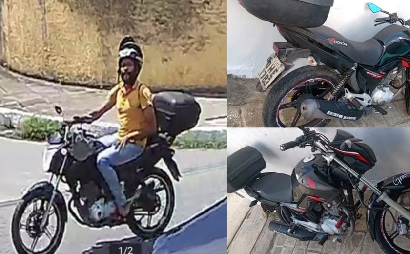 Polícia Civil divulga imagens de rapaz que furtou moto dentro de mercado no Tabuleiro