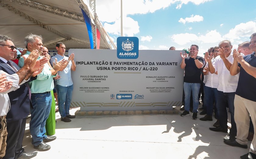 Governador Paulo Dantas entrega novo eixo viário da AL-220, em Campo Alegre