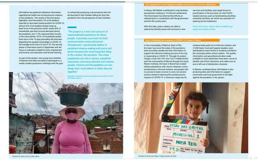 Fotografias produzidas por moradoras de grotas são publicadas em relatório global