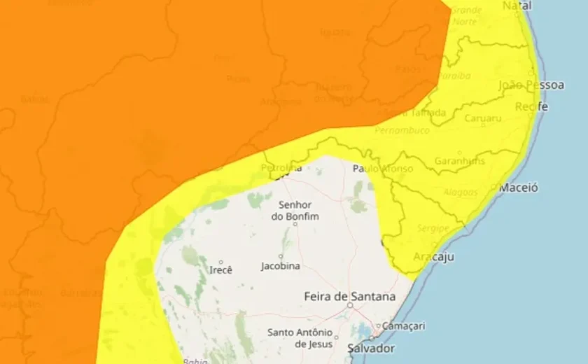 Inmet emite alerta de chuvas intensas para todos os municípios de Alagoas