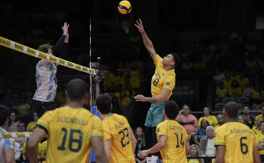 Brasil vence Argentina por 3 sets a 0 e garante vaga nas Olimpíadas de 2028