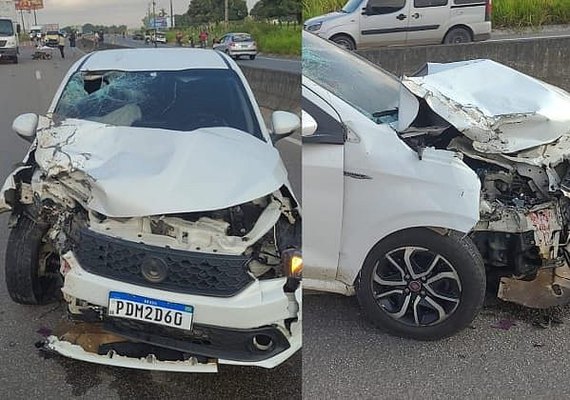 Motociclista circula na contramão, colide em carro e morre na rodovia AL-220