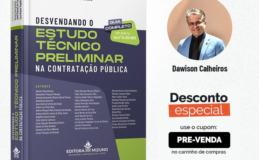 Professor Dawison Calheiros lança livro sobre Contratação Pública