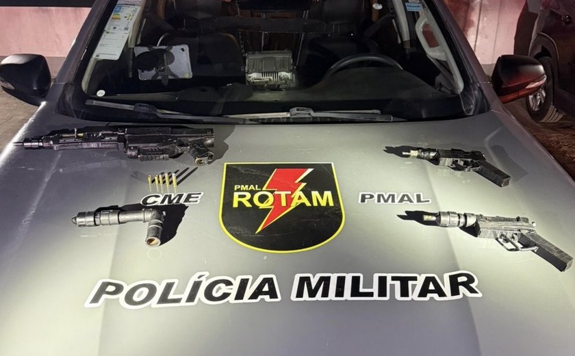 Polícia Militar apreende sete armas em ocorrências registradas em Maceió e no interior