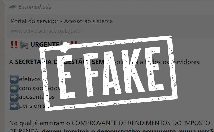 É fake! Não há solicitação da Semge para nova emissão de comprovante de rendimento