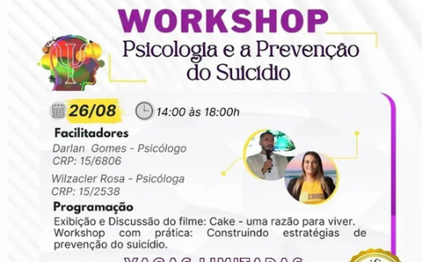 Cavida realiza workshop sobre prevenção do suicídio