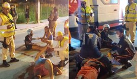 Ronda no Bairro presta assistência a vítimas de acidente no Benedito Bentes em Maceió