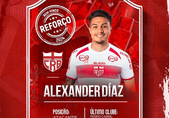 CRB anuncia contratação do atacante argentino Alexander Díaz