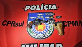 Dois homens são presos pela PM por porte ilegal de arma em Boca da Mata e Inhapi