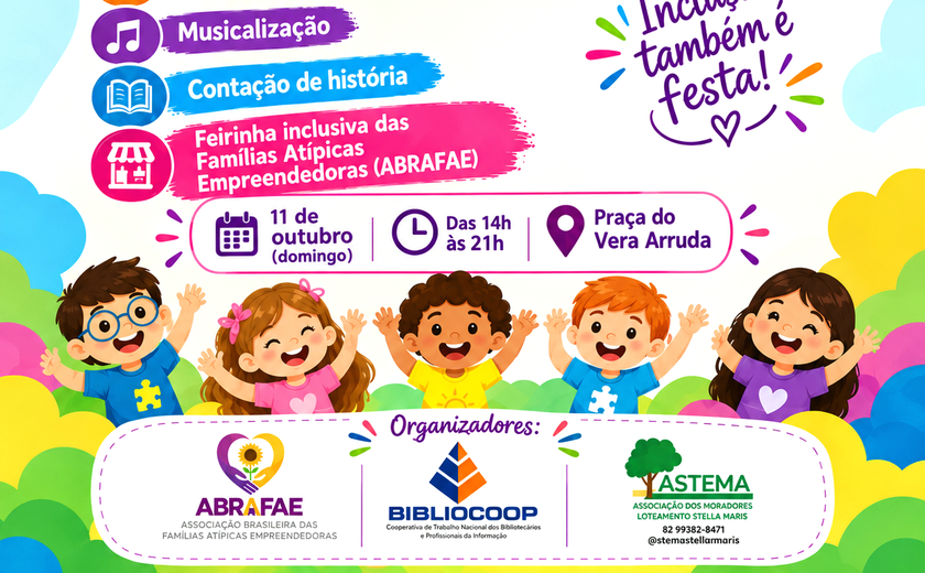 Feira reúne famílias atípicas empreendedoras e atividades infantis em Maceió