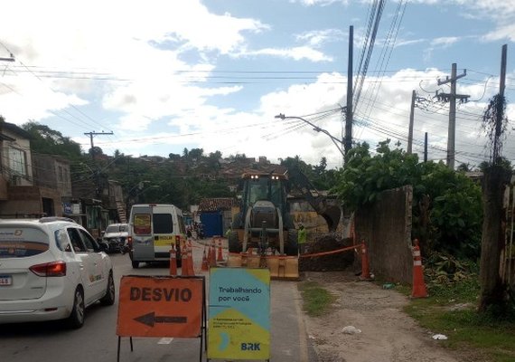 BRK atua em vazamento de grande porte na Rua Marquês de Abrantes