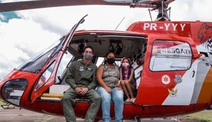 Médico do Samu Aeromédico reencontra criança que socorreu há três meses
