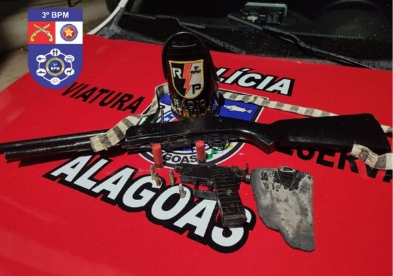 Guarnições apreendem quatro armas de fogo em ações distintas na capital e no interior