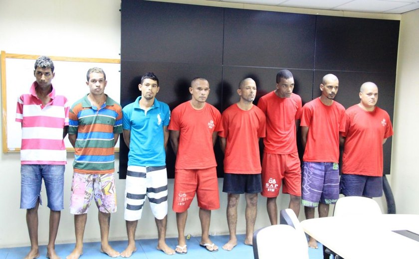 SSP de Alagoas apresenta oito suspeitos de homicídios presos na semana passada